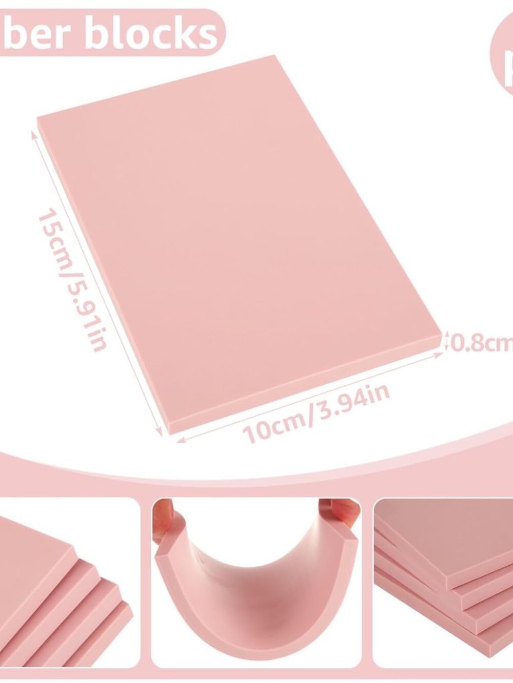 10 Pack Rubber Stamp Making Kit - Block Printing Kit，Linoleum Carving Tools with - Picture 5 of 7